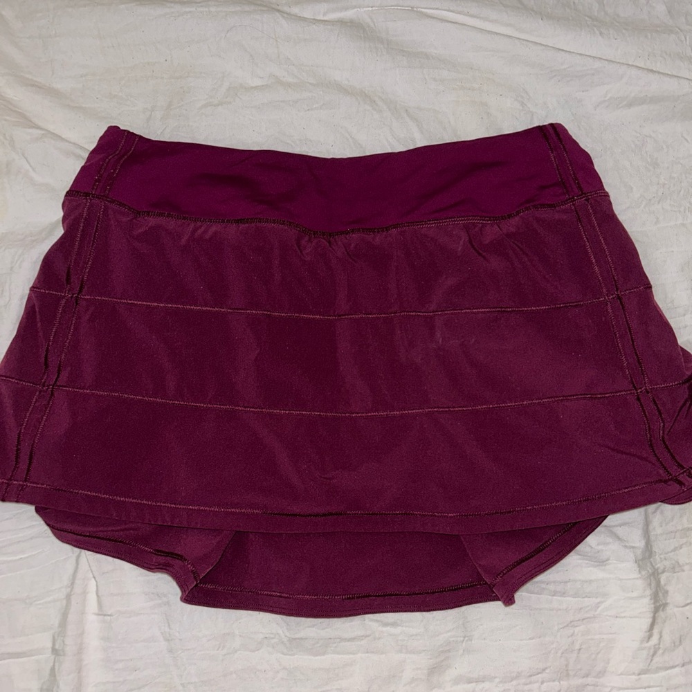 Lululemon Pace Rival Tennis Skirt Burgundy